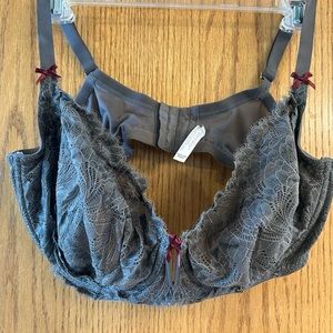 Lace grey bra